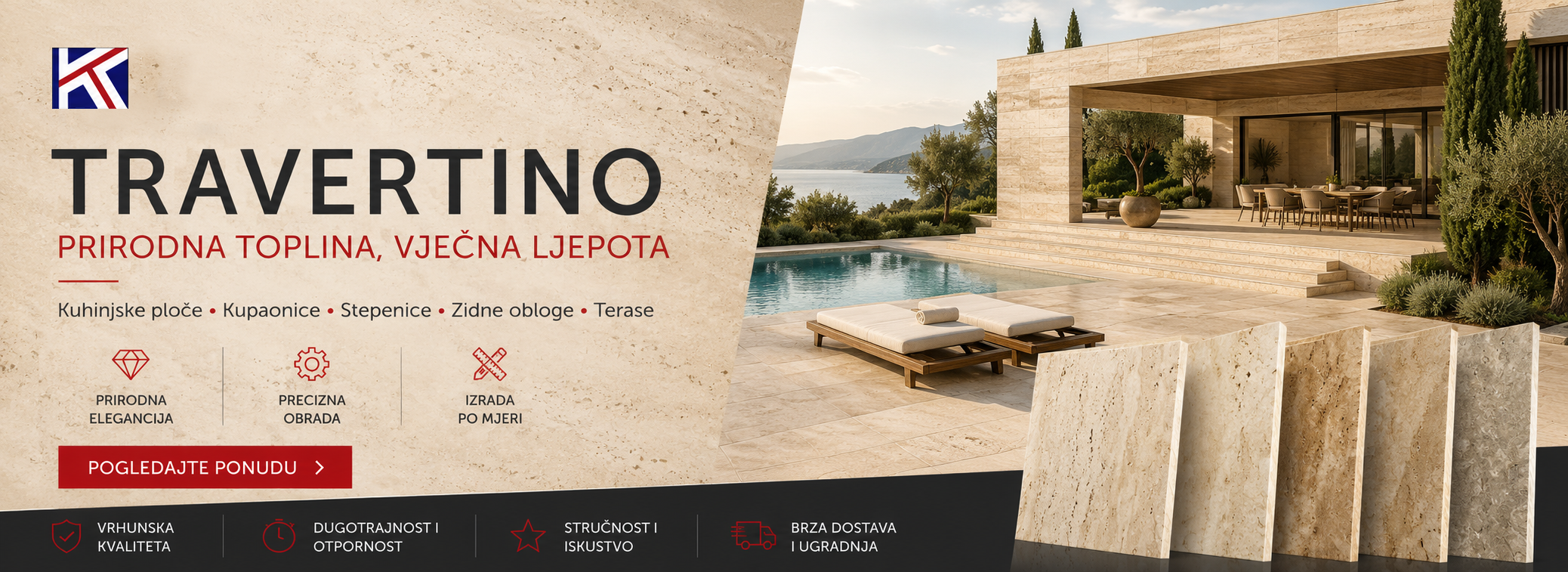 Travertino Kamen Tunić